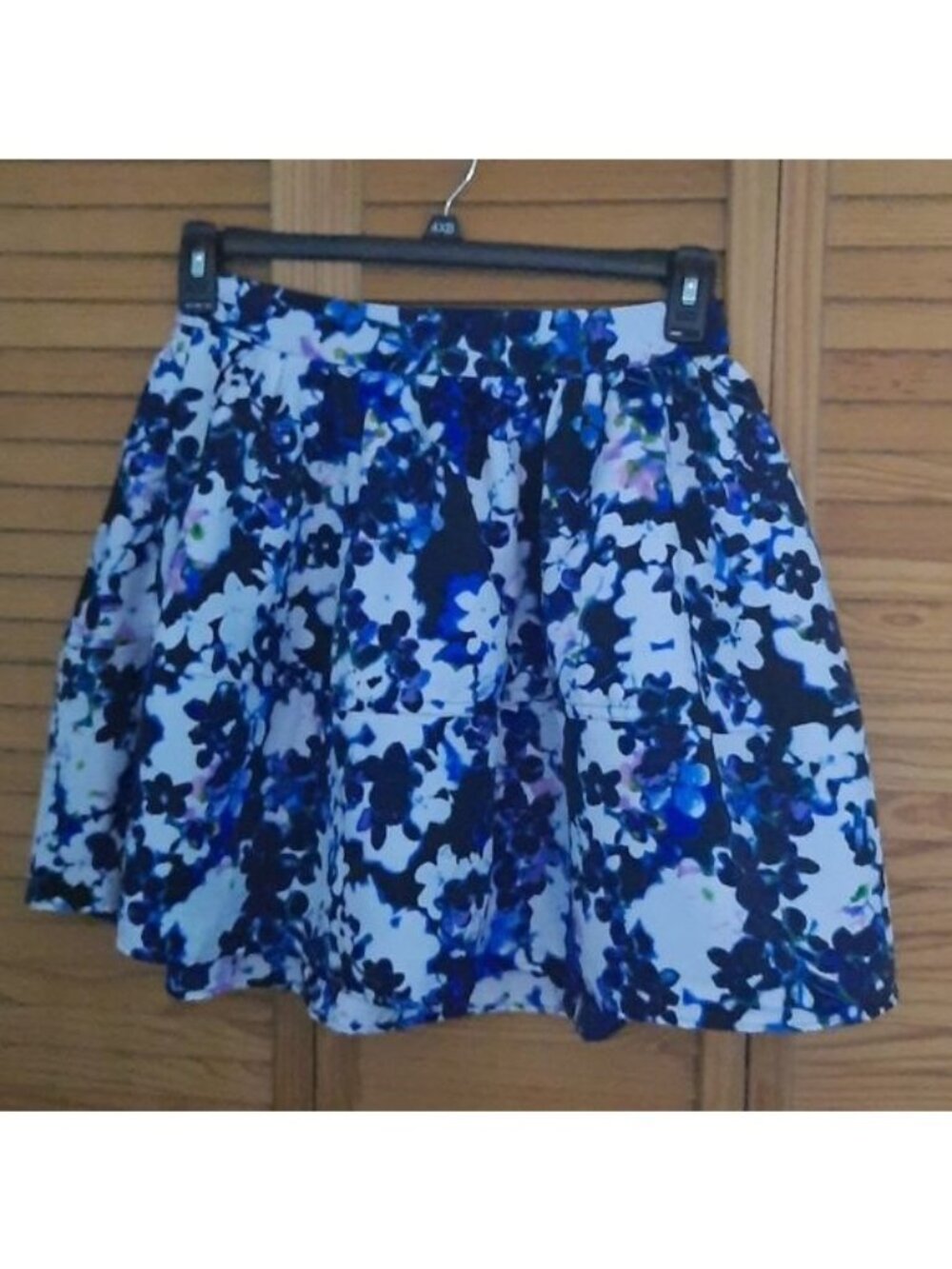 Express Floral Print 2 Pocket Bubble Skate Back Zipper Closure Skirt Size 6